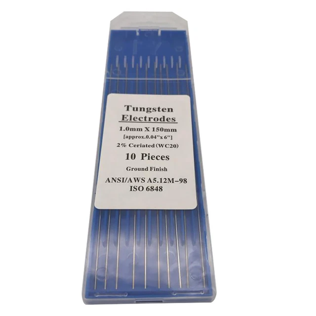 Elettrodo di tungsteno cerio WT20 elettrodi attrezzatura per saldatura
