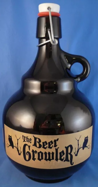 Empty The Beer Growler Store 64 oz. Flip Top Jug Protected by Owls