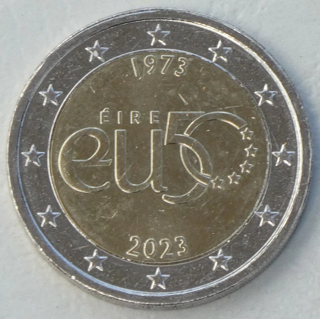 Pièce Commémorative Irlande 2023 - 2 Euros Adhésion à L'Union Européenne, Neuve UNC