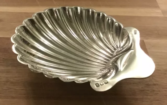 Victorian Sterling Silver Shell Pattern Butter Dish Soap Dish London 1896