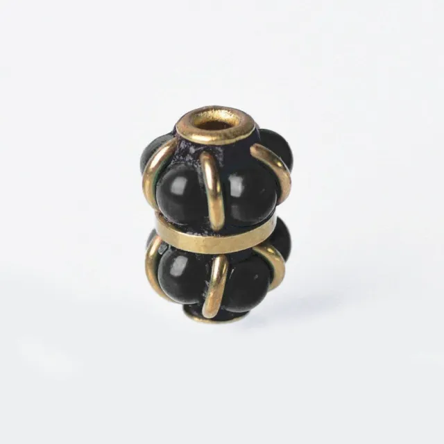 Buddhist Tibetan Beads Handmade Brass Metal Clay Necklace Jewelry Finding 11.5mm