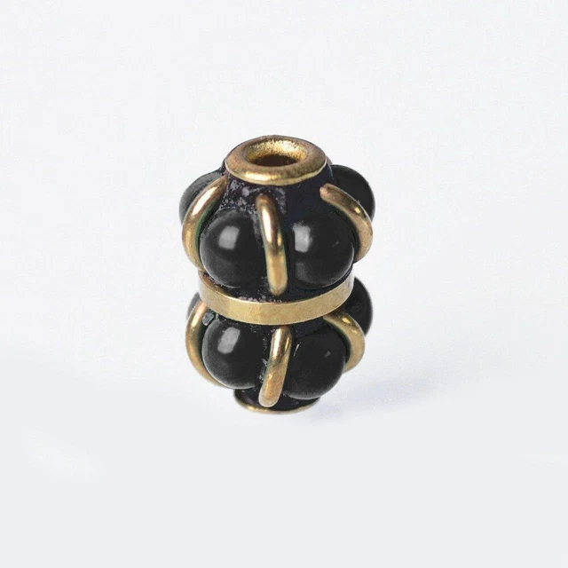 Buddhist Tibetan Beads Handmade Brass Metal Clay Necklace Jewelry Finding 11.5mm