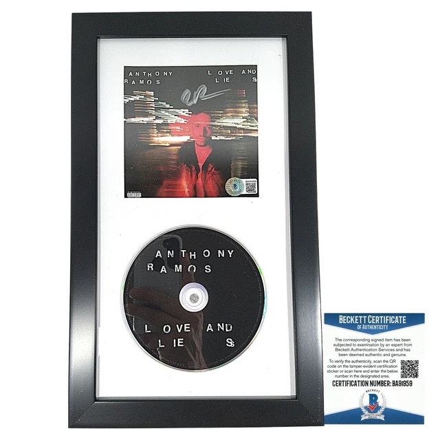 Anthony Ramos Signed CD Love and Lies Framed Hamilton Broadway Beckett Authentic