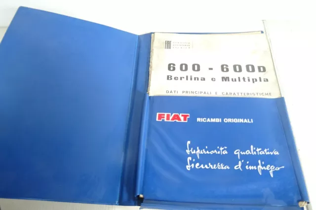 manuale dati di montaggio istruzioni per le revisioni Fiat 600 600 D Multipla