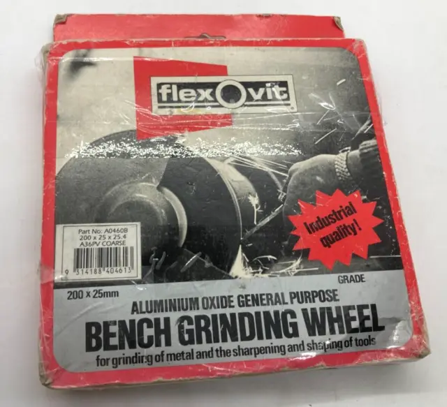 FLEXOVIT 200 x 25 x 25.4  Bench Grinding Wheel Coarse, Aluminium Oxide