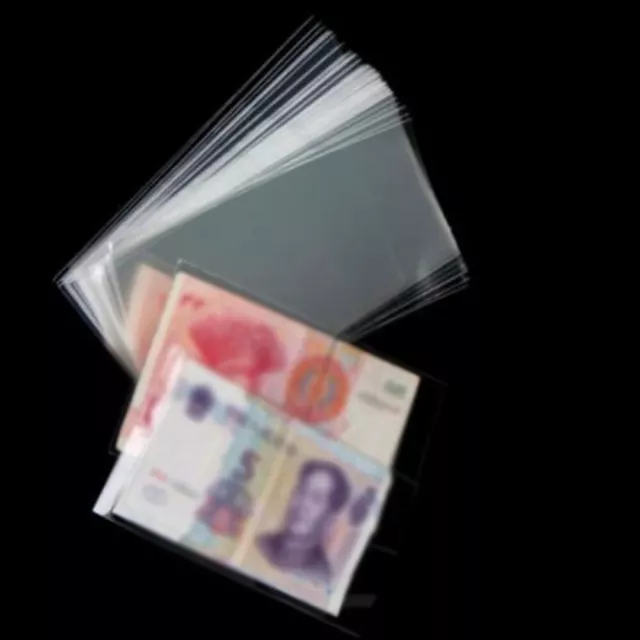 100pcs Paper Money Album Banknote Case Storage-Bag Collection Box Display Holder