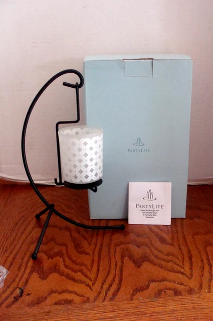 PARTYLITE - P7172 - Bamboo Lantern Votive Holder Frosted Glass $19.99 -  PicClick