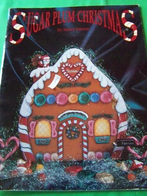 Sugar Plum Christmas By Nancy Farrow 1992 Candy Cottages Santa Paint Book