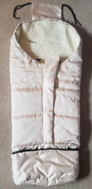 Baby Lux Fleece Lined Winter Footmuff Tan Stroller Bag