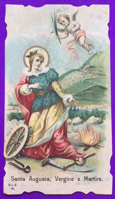 Santino Holy Card, Santa Augusta -Rif. 9046