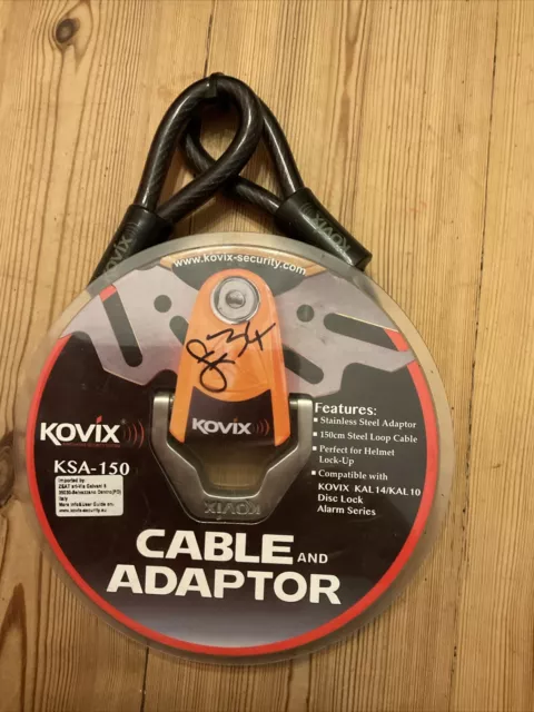Kovix Security KZA-150 cavo e adattatore 150 cm cavo moto ad anello in acciaio
