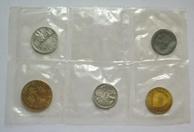 1964 Austria - Proof Coin Set (5) - 2, 5, 10, 50 Groschen & 1 Schilling - Sealed 4