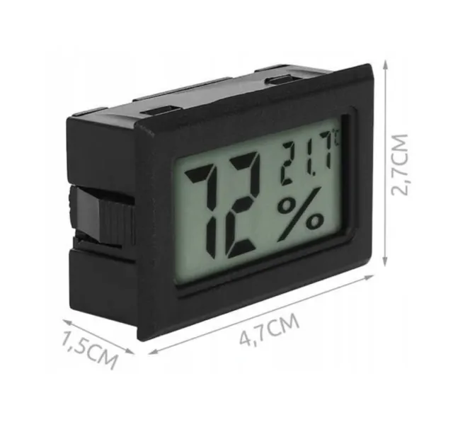 TERMOMETRO IGROMETRO DIGITALE misura temperatura umidità LCD CASA ACQUARIO 3