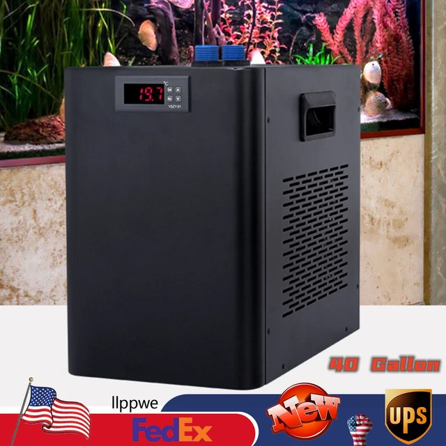 Quiet Chiller 1/10 HP Fish Tank Water Cooler Refrigeration Cooler 40 Gallon