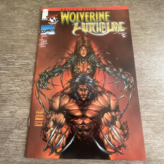 Devils Reign #5 1997 High G! Wolverine Witchblade Image Marvel Crossover Comic