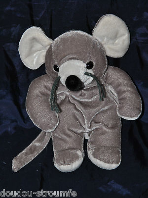 Doudou Peluche doudou chien schnautzer SUKI gris blanc 19 cm TTBE 