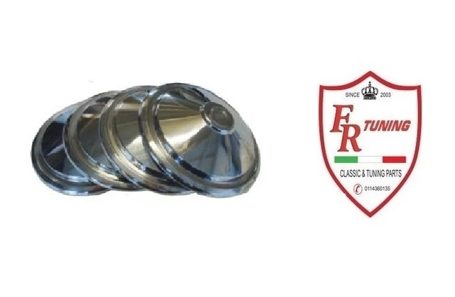 4 Coppe Ruota CROMATE Fiat 500 L ( No Bulloni Coppe) – SVK 500 D’epoca