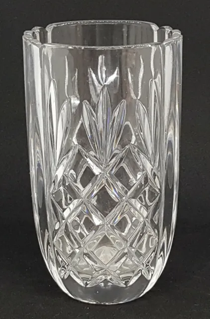 Clear pressed glass vintage Art Deco antique celery glass vase