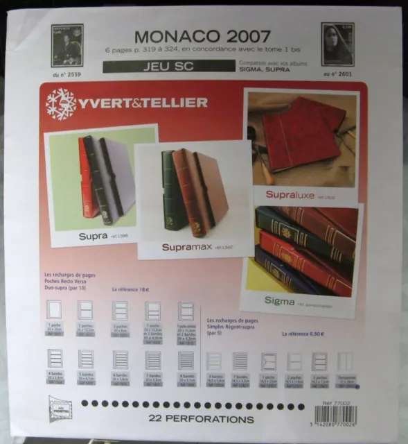 Yvert et Tellier - JEU MONACO S.C 2007 (Avec Pochettes)