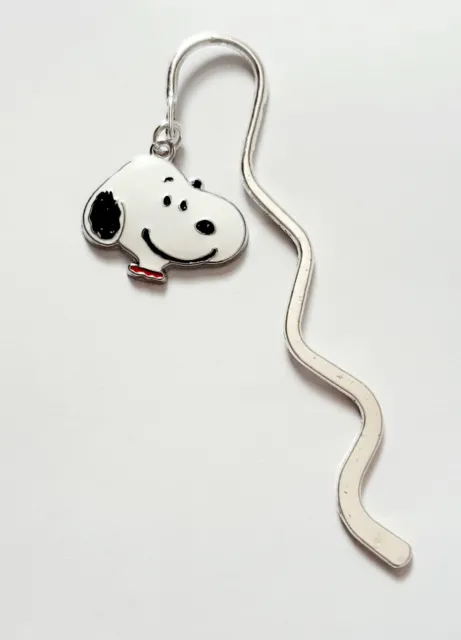 SNOOPY HEAD Peanuts Dog Charm Tibetan Silver Handmade Wavy Bookmark Gift UK