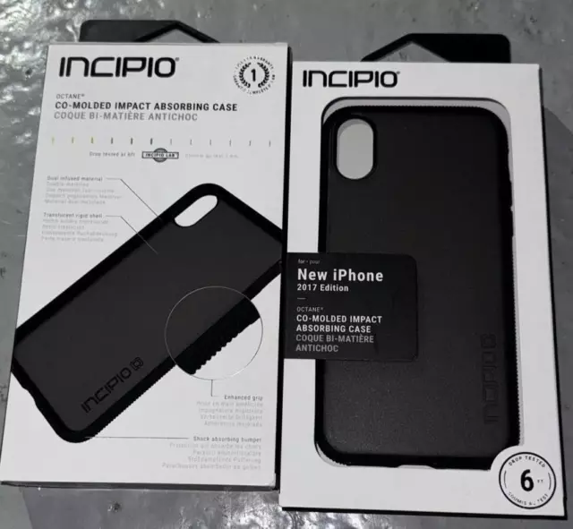 Incipio Octane CO- Molded Impact Black Phone Case for Apple iPhone X