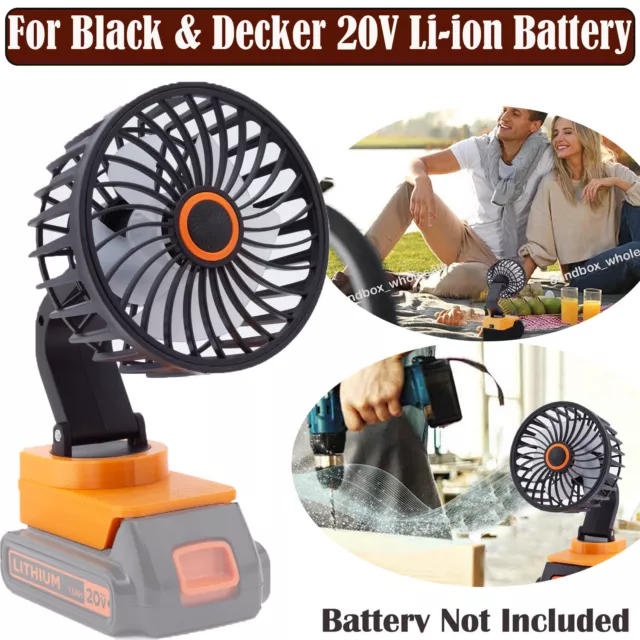 Cordless Fan with Remote for black and decker 20V Li-ion Battery Tabletop  Fan US
