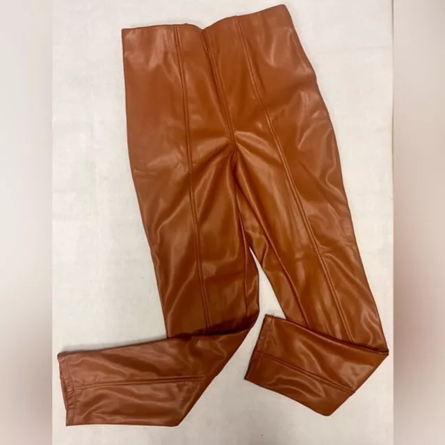 Forever 21 Camel Vegan Faux Leather pants Size M