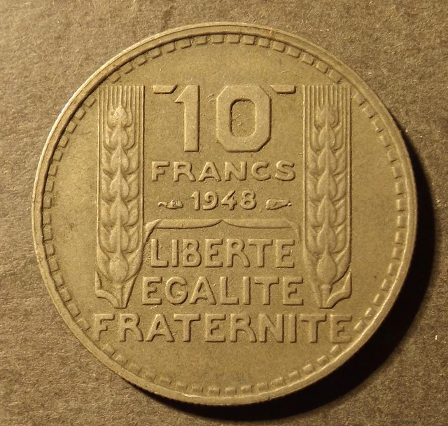 France 10 Franc Coin Dated 1948 Very Nice Coin But A Little Grubby