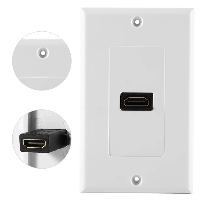 1 Port Plaqué Or Avec Panneau Mural Ethernet Couvercle Pour Home Cinéma DVD