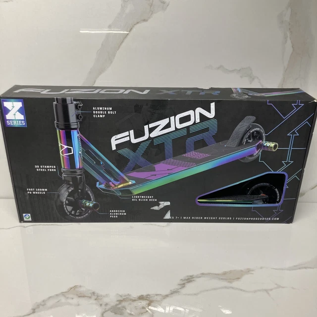 Fuzion XTR Pro 2 Wheel Kick Scooter Neochrome New Please Read Full Description