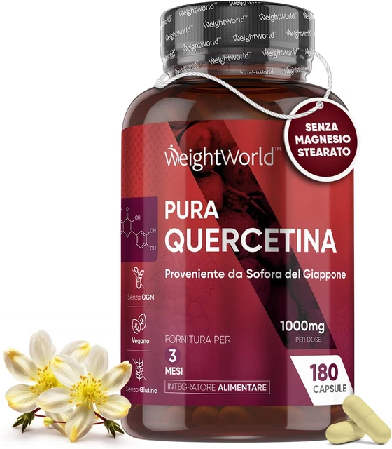 Tutto Farmacia Quercetina 200Mg Vitamina C Zinco Vitacurveg Quercetin, Integratore Alimentare, Vegano - 60 Compresse