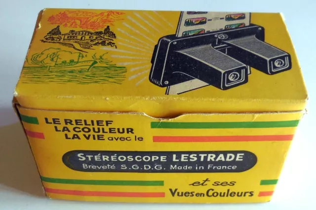 VINTAGE STEREOSCOPE LESTRADE BOXED MADE IN FRANCE 1960s view master