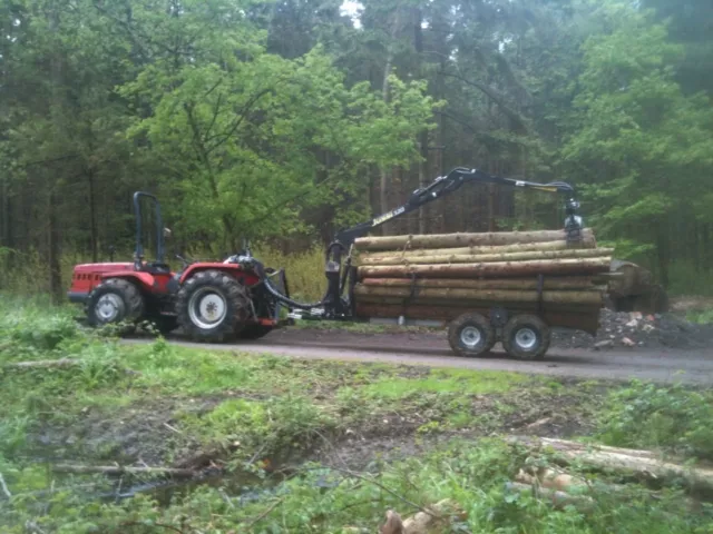 Vahva Jussi Compact Tractor ATV Quad Forestry Timber Crane Trailer European