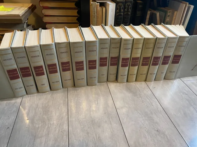 Aragon louis: L'œuvre poétique en 15 volumes - livre club diderot 1974