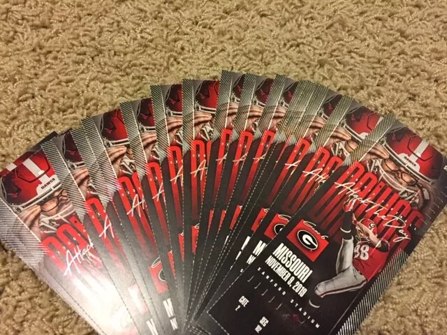 UGA Georgia Bulldogs vs. Missouri Tigers Ticket Stub from 11/9/19