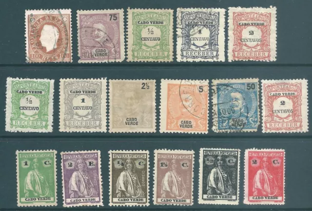 CAPE VERDE early used stamp & postmark collection
