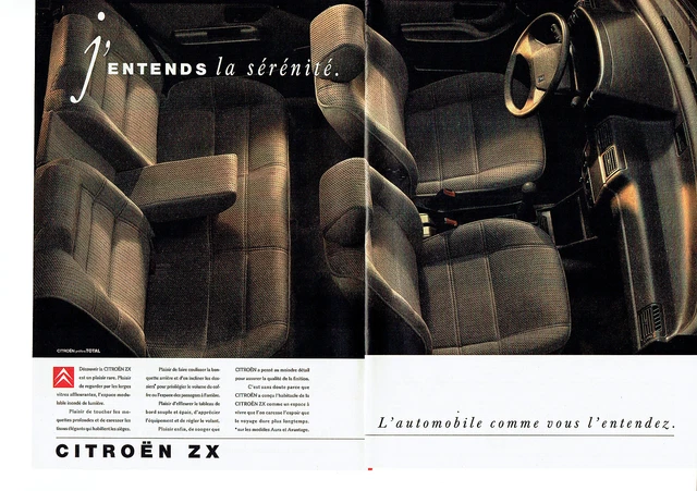 PUBLICITE ADVERTISING 124 1992 CITROEN ZX COUPE ( 2p) EUR 3,50