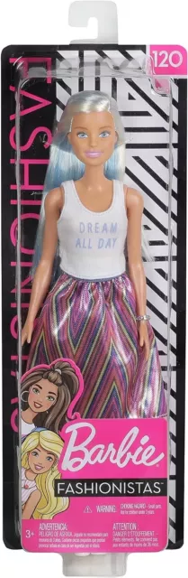 Barbie  Fashionistas Doll #120, DREAM ALL DAY- Please read