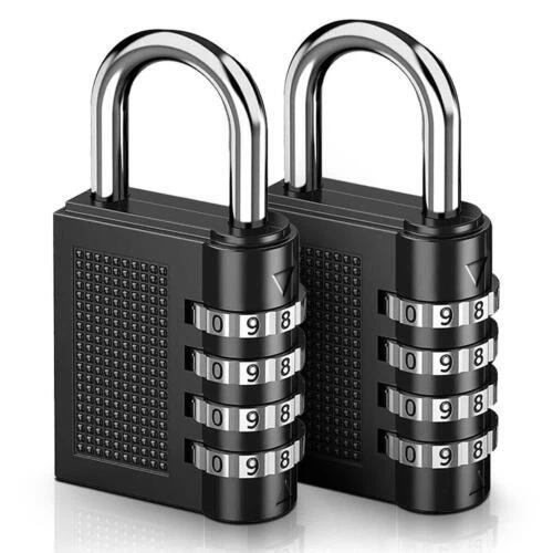 Padlock Combination 4Digit x2 Lock  Locker Gym Bag Travel Suitcase Bag Security