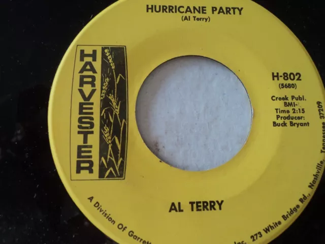AL TERRY - Hurricane party - RARE US press  - 7" single - Rockabilly