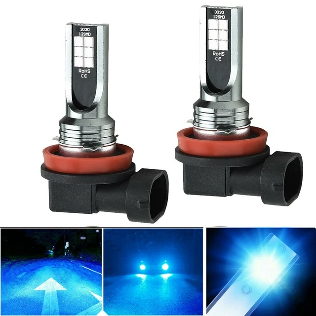 Imperméable LED Phare 2pcs Xenon 360 Degrés 110W 20000LM Feu Anti Brouillard