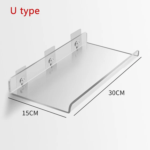 Acrylic Shelves Shelf Wall Mounted Display Rack Storage Organizer Rack for Home