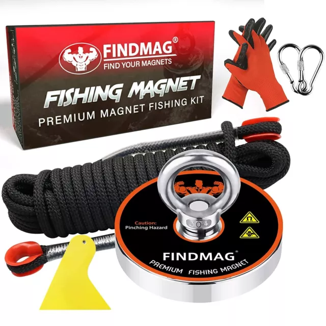 FISHING MAGNETS KIT, 1000 LBS (453 KG) Pulling Force Super Strong