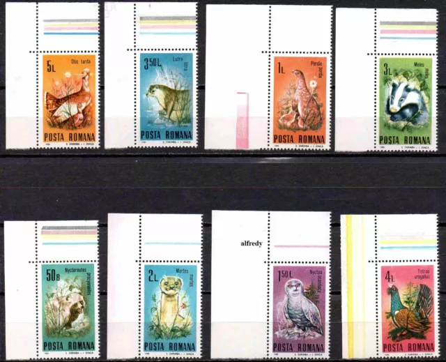 ROMANIA 1985 Fauna, Protected animals, Birds, Wild animals, MNH