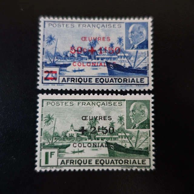 Afrika Äquatorial- Französisch Aef N° 195/196 neuer Stempel Luxus MNH
