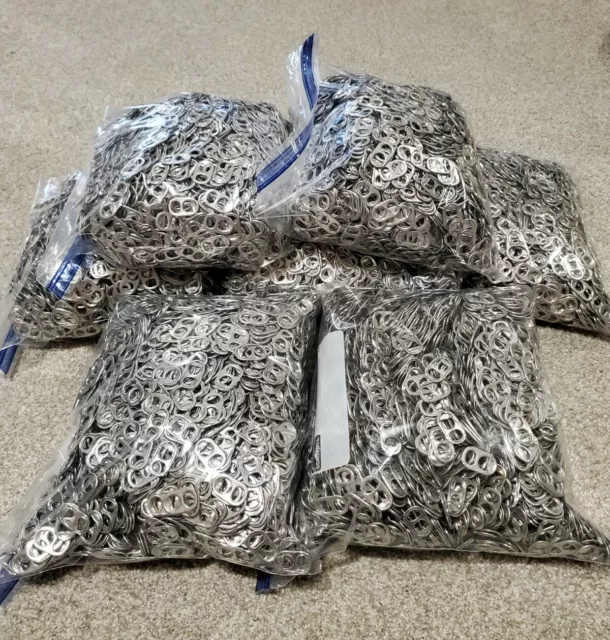 3000+  Washed Aluminum Pop Tops, Pop Tabs, Pull Tabs Beer, Soda (2 Pounds)