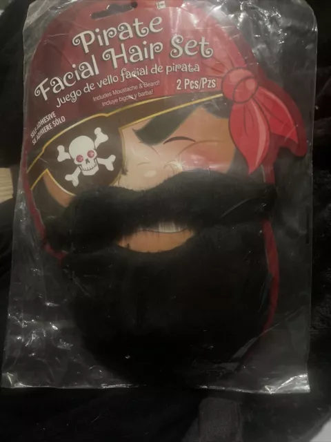 Pirate Facial Hair Set Halloween Costume Dress Up Party Cosplay Accessory  New
