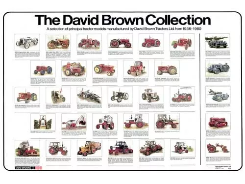 David Brown Case Tractor Poster Brochure 'The David Brown Collection' (A1)