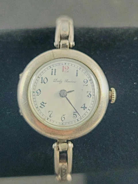 Vintage‎ Lady Racine .935 Hallmarked Silver Womens 7j Gallet Watch Working Vintage Lady Racine .935 Hallmarked Silver Womens 7j Gallet  main image 3