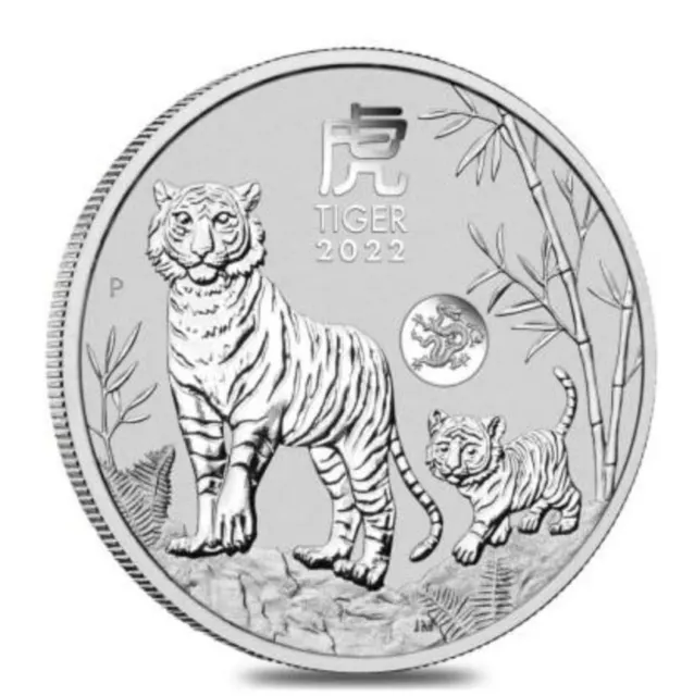2022 1 oz .999 Silver Lunar Year of The Tiger-DRAGON Privy Series III  In Cap